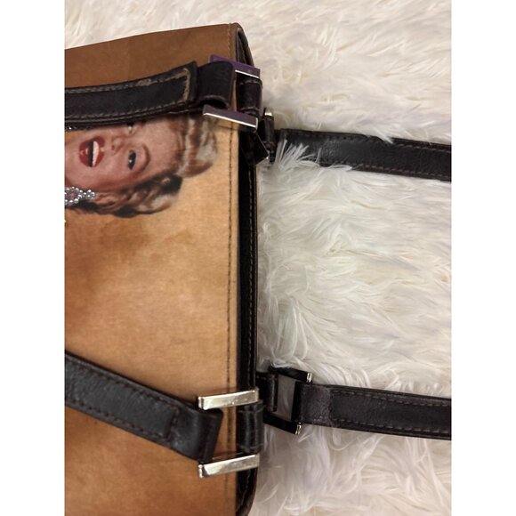 Marilyn Monroe Tote Bag Rhinestone Accents & Faux Leather Handles Retro Style - Picture 16 of 16
